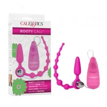  Bolas Anales de Silicón con Bala Vibradora SE-0395-25-3 Booty Call Booty Double Dare Pink