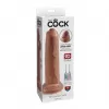  Dildo Realista de Silicón sin Testículos de 22 cm Largo x 4.6 cm Ancho - 9 Pulgadas con Ventosa Color Piel Morena KING COCK PD5562-22
