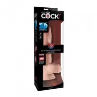 Clone-A-Willy Glow In The Dark Vibe Kit Blue PD5722-21 10&quot; Triple Density Fat Cock with Balls - Flesh