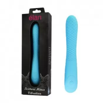  Vibrador Sexual de Silicona con Control Táctil, 5 Funciones, 3 Velocidades Recargable USB - ELAN TEXTURE MINCE VIBRATION AZUL 5076