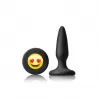  Plug Anal de Silicón Negro con Emoji "I Love You" - Moji's ILY NSN-0511-13