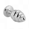  Plug Anal Metálico con Diamante en Forma de Espiral - AN-11