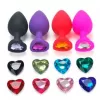  Plug Anal de Silicón con Diamante en Forma de Corazón Pequeño para Principiantes PLUG SILICON HEART  PS-11