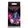  Plug Anal Metálico con Diamante Rosa en Forma de Corazón Pequeño para Principiantes Multicolor Heart  NSN-0962-14