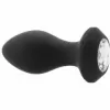 Vibradores Anal Para Mujeres y Hombres POWER GEM VIBRATING CRYSTAL PROBE SILICONE RECHARGEABLE 10 FUNCTIONS BLACK