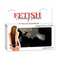 FETISH FANTASY SERIES WRAPAROUND MATTRESS RESTRAINTS PD3804-23 Original Furry Cuffs Black