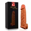  Funda Realista para Pene de TPE Aumenta Grosor, Material Suave y Elástica Color Piel Morena - Penis Sleeve B-PS12