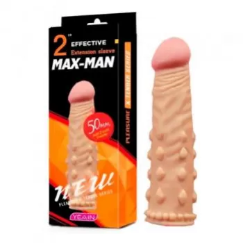  Extensión para Pene Con Textura Aumenta 5 cm de Largo y Grosor Color Piel Blanca - 2 Pulgadas EXTENSION SLEEVE B-YY914