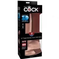 Clone-A-Willy Glow In The Dark Vibe Kit Blue KING COCK PLUS 9 TRIPLE DENSITY COCK W BALLS