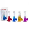  Dildo con Testículos de 17 cm Largo x 3.5 cm Ancho - 7 Pulgadas con Ventosa Bicolor Transparente MEDIUM VB-SL03