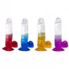  Dildo con Testículos de 15 cm Largo x 3.3 cm Ancho - 6 Pulgadas con Ventosa Bicolor Transparente SMALL VB-SL04