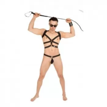  Coordinado Sexy con Suspensorio de Arnes Argollas Bondage BDSM