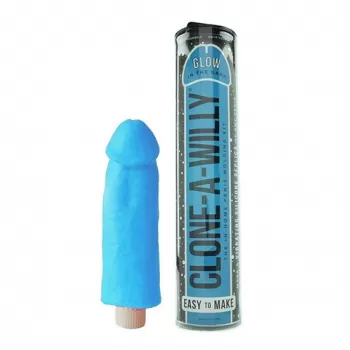 Vibrador Realista De 20 Centimetros Clone-A-Willy Glow In The Dark Vibe Kit Blue