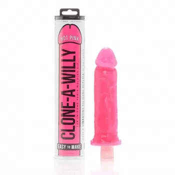 Vibrador con forma de pene Clone-A-Willy Vibe Kit Hot Pink