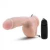  Dildo Vibrador Realista con Testiculos de 20 cm Largo x 4.4 cm Ancho - BL-52513 8 Inch Vibrating Cock Vanilla