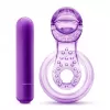  Anillo Vibrador para el Pene BL-61911 Vibrating Double Strap Cock Ring Purple