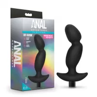 Vibradores Sexuales Para Sexo Anales  BL-11645 Silicone Vibrating Prostate Massager 04 Black