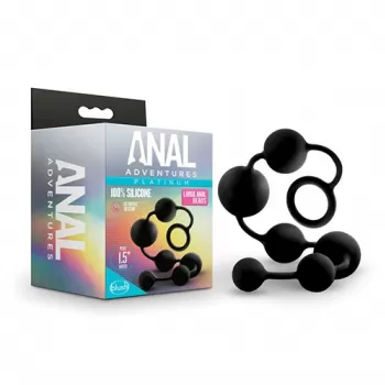 BL-11115 Silicone Large Anal Beads Black