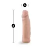  Dildo Realista Sin Testículos de 20 cm Largo x 5 cm Ancho - 8 Pulgadas Color Piel Blanca Realistic Lock On Vanilla BL-51273