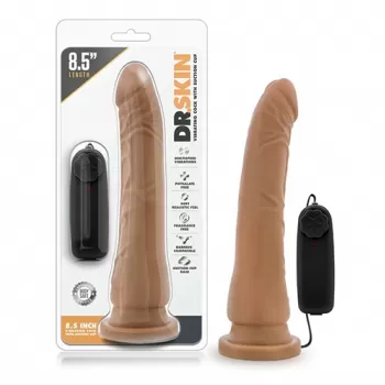 21 cm Largo x 3.8 cm Ancho - BL-13057 8.5 Inch Vibrating Realistic Cock With Suction Cup Mocha
