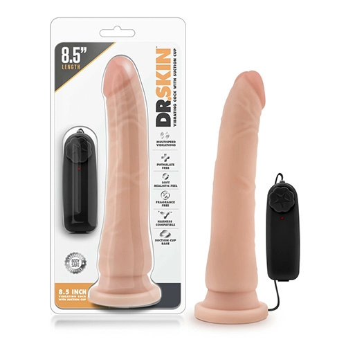 Vibrador con forma de pene BL-13053 8.5 Inch Vibrating Realistic Cock With Suction Cup Vanilla