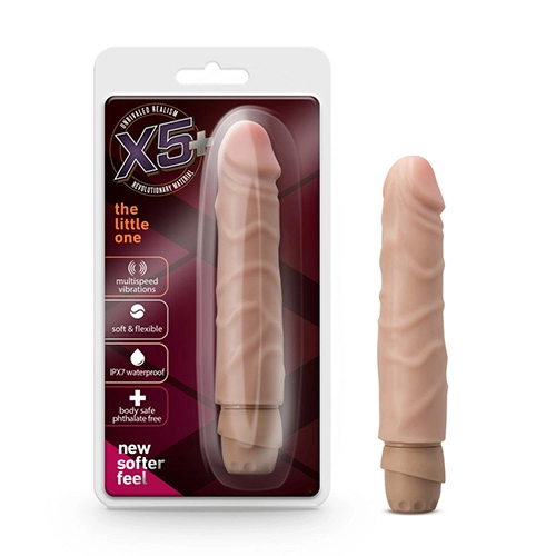  Dildo Vibrador Realista sin Testiculos de 17 cm Largo x 3.8 cm Ancho - BL-14013 The Little One Beige