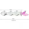  Dildo Bicolor de Cristal Trasparente Erotic Crystal Glass Sex Toy B-CQ2