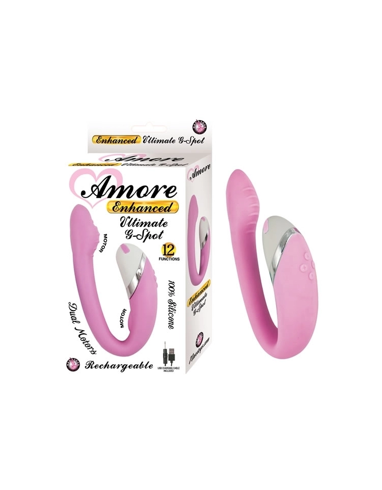 Vibradores para Parejas AMORE ENHANCED ULTIMATE G-SPOT 12 FUNCTIONS RECHARGEABLE PINK