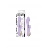 Vibrador Multiorgasmicos Rabbit VIBES OF NEW YORK RIBBED SUCTION MASSAGER RECHARGEABLE LAVENDER