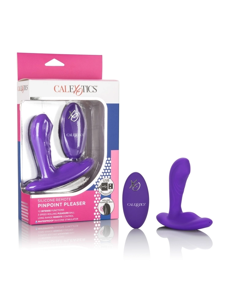  Vibrador Prostatico a Control Remoto SILICONE REMOTE PINPOINT PLEASER PURPLE para Hombre