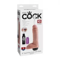 Dildos Extremos Grandes y Gruesos XXL  20 cm Largo x 5.1 cm Ancho - PD5602-21 8&quot; Squirting Cock with Balls