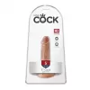  Dildo Realista de Silicón sin Testículos de 12 cm Largo x 3.8 cm Ancho - 5 Pulgadas con Ventosa Color Piel Morena COCK PD5530-22