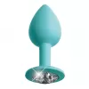  Plug Anal de Silicón con Diamante con Tanga Sexy para Mujer PD4840-19 Crotchless Secret Gem