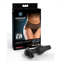  Plug Anal de Silic&oacute;n Incluye Tanga Sexy para Mujer PD4823-23 Crotchless Love Garter
