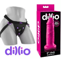 Arnes Con Dildo Para Mujeres - Strap On  15 cm Largo x 4.5 cm Ancho - 6&quot; PD5306-11 Dillio Chub Pink Strap-on Kit Dildo y arnes