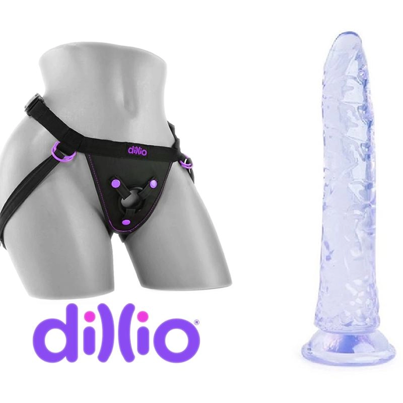  22 cm Largo x 3.7 cm Ancho - QS-D018 FLUORESCENT DILDO Strap-on Kit Dildo y arnes
