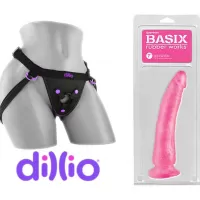 Arnes Con Dildo Para Mujeres - Strap On  17 cm Largo x 3.8 cm Ancho - PD4223-11 Slim Seven Pink Strap-on Kit Dildo y arnes