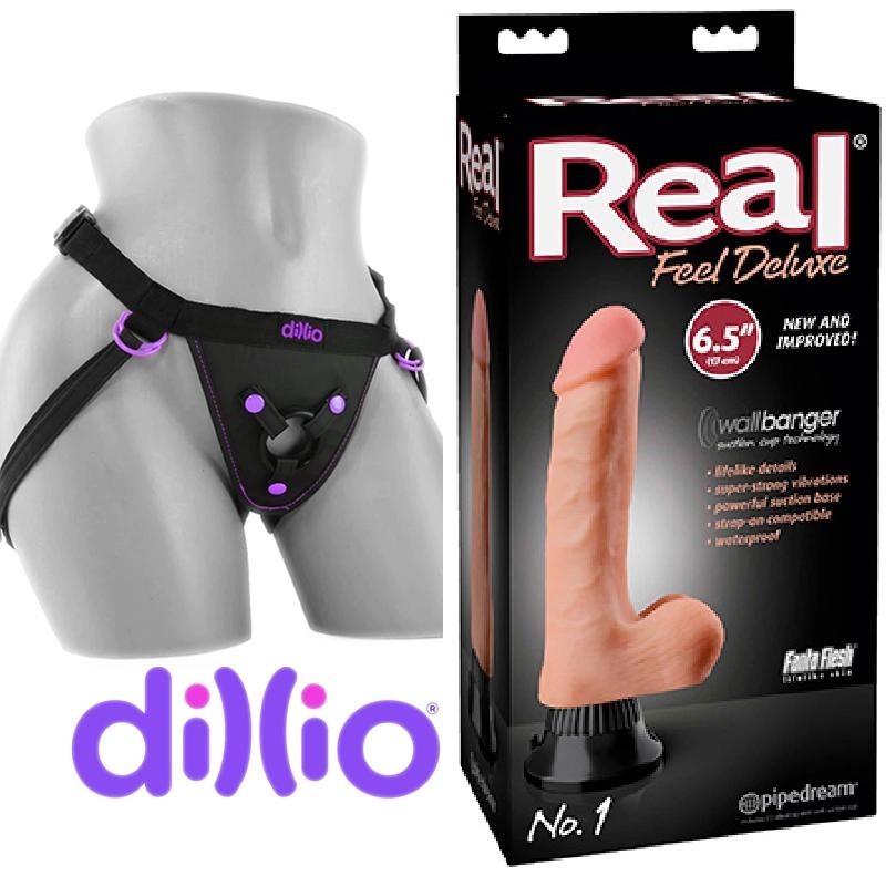  16 cm Largo x 5 cm Ancho - PD1511-21 Real Feel Deluxe # 1 Strap-on Kit Dildo y arnes