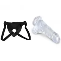 Strap on 12 cm Largo x 3.5 cm Ancho - PD5751-20 King Cock Clear 5&quot; With Balls Strap-on Kit Dildo y Arnes Económico