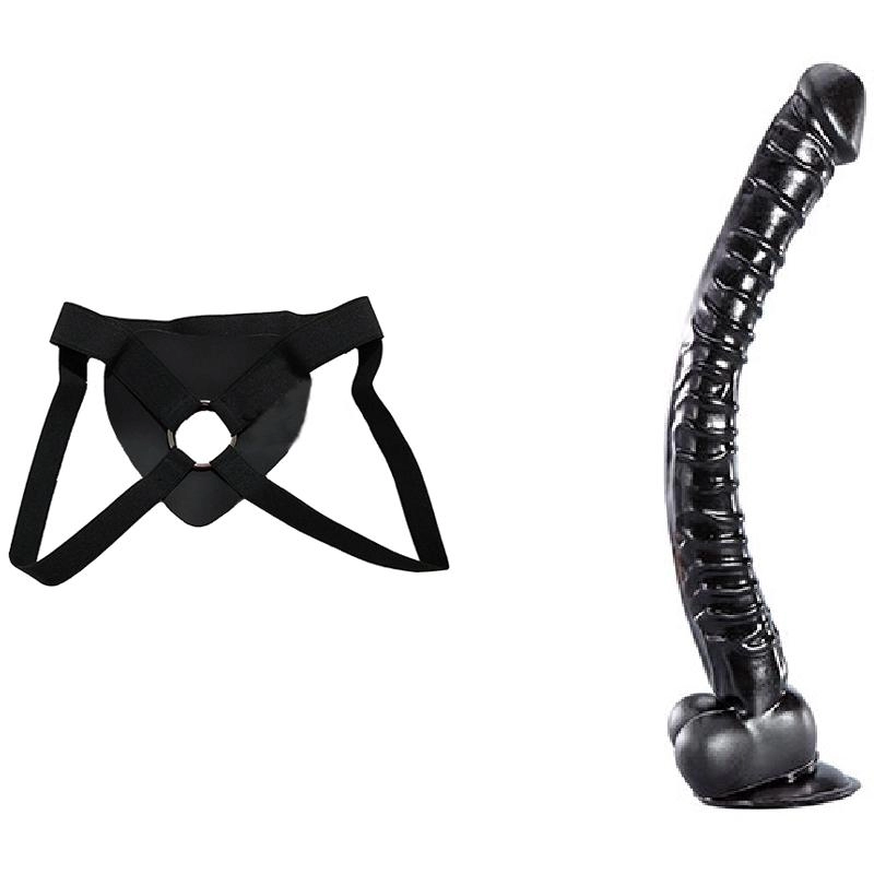  40 cm Largo x 4 cm Ancho - B-YD6 Horse Dildos sujeto a disponibilidad Strap-on Kit Dildo y Arnes Económico