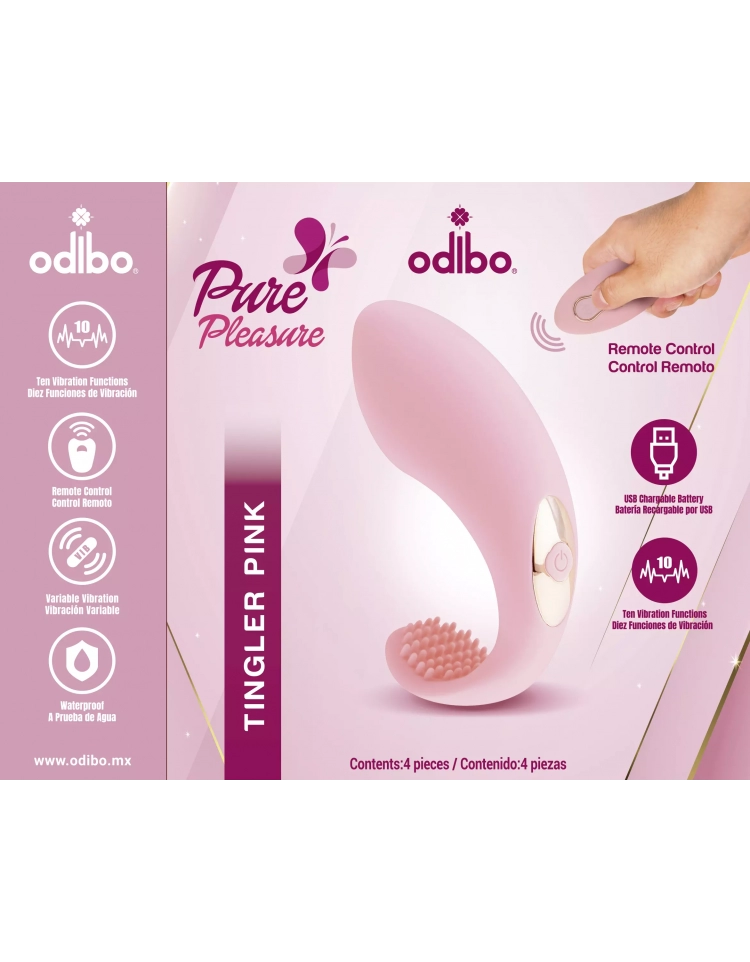  Bala Vibradora Sexual a Control Remoto ODIBO PURE PLEASURE TINGLER PINK