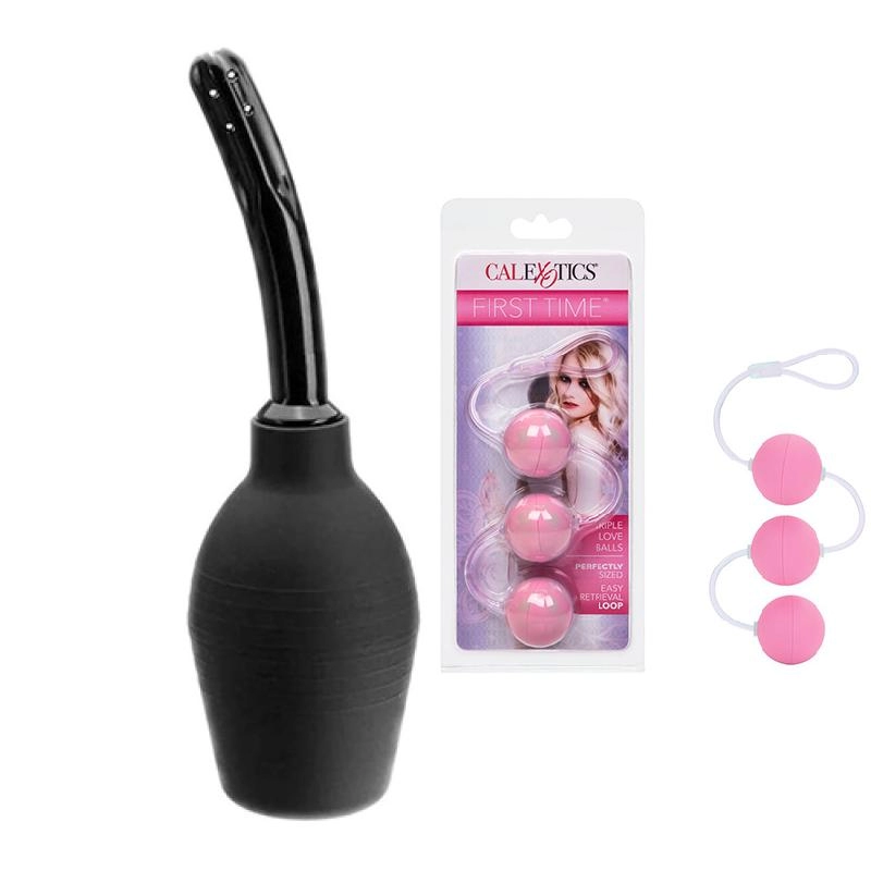 Kit de juguetes Anales SE-0004-37-2 Love Balls Triple Lover Pink Y Ducha Anal G004