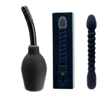 Kit de juguetes Anales ZWD02 Rechargeable Anal Vibrator Y Ducha Anal G004