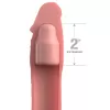  Extensión para Pene Realista Aumenta 2 cm de Largo y Grosor Color Piel Blanca - 2 Pulgada Silicone X-tension Light PD4152-21