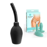 Kit de juguetes Anales PD4837-19 Remote Bow-Tie G-String Y Ducha Anal G004