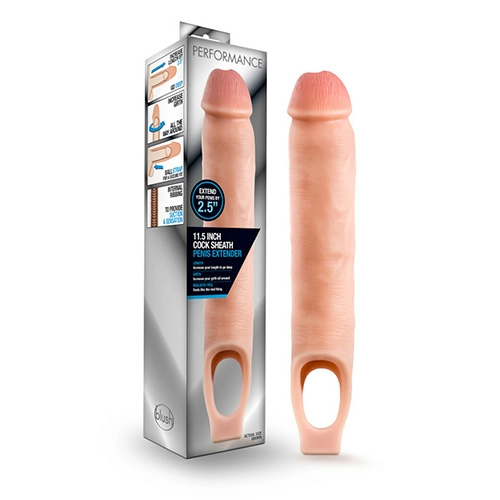  Extensión para Pene Realista Aumenta 6.35 cm de Largo y Grosor Color Piel Blanca - 2.5 Pulgadas Cock Sheath Penis Extender BL-26693