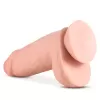  Dildo Realista con Testículos de 25 cm Largo x 7.6 cm Ancho - 10 Pulgadas con Ventosa Color Piel Blanca Pounder Vanilla BL-15493