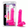Dildo con TestÃ­culos de 16 cm Largo x 3.1 cm Ancho - 6 Pulgadas con Ventosa Color Rosa BL-59900