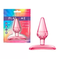  Plug Anal de Silic&oacute;n Rosa Trasparente BL-20080 Jolly