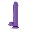  Dildo con Testículos de 27 cm Largo x 6.3 cm Ancho - 11 Pulgadas con Ventosa Color Morado Big John BL-26621